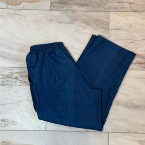 Alfred Dunner Petite Denim Pull-On Pants Size 12P Elastic Waist Straight Leg